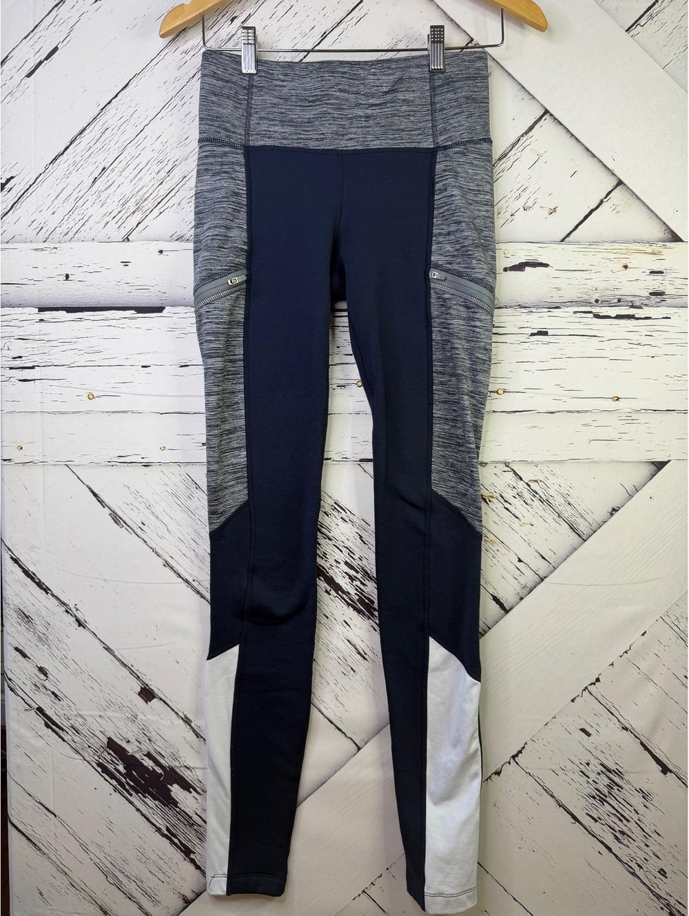 Athleta Polartec Fleece Lined Colorblock Powerlitt 2.0 Tights Women’s Small/Tall